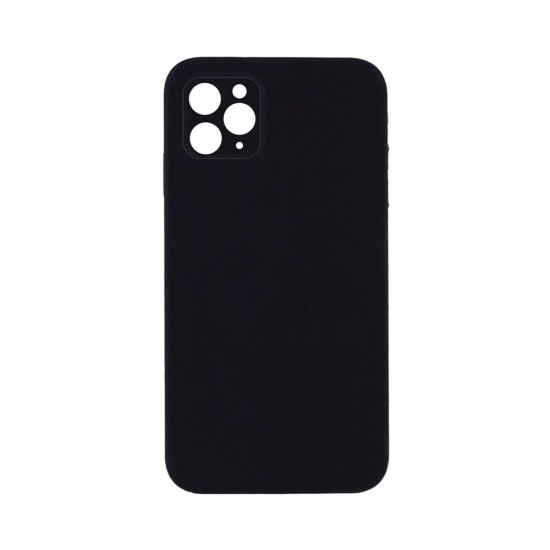 Capa de Silicone com Moldura de Câmera para Apple iPhone 11 Pro Max Preto